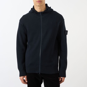 Logo Badge Zip Hoodie Sweater