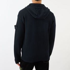 Logo Badge Zip Hoodie Sweater