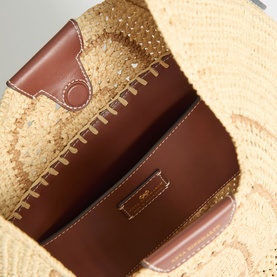 Bow Raffia Hobo Bag