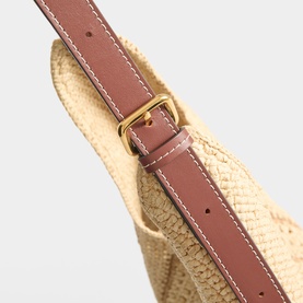 Bow Raffia Hobo Bag