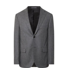 Micro-Weave Single-Breasted Blazer