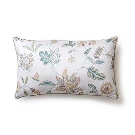 Kew Printed Boudoir Cushion Aqua Mix