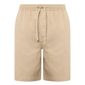 Loewe beige cotton shorts with elasticated drawstring waistband and relaxed fit