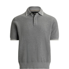 Waffle Knitted Golf Polo Sweater