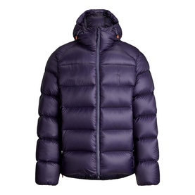 Ralph Lauren Junberry quilted hooded puffer jacket with zip fastening, shown flat on white background