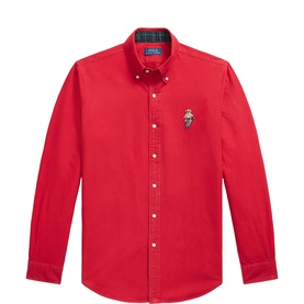 Polo Bear Logo Casual Oxford Shirt