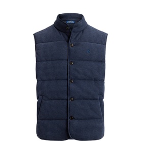 Pony Logo Houndstooth Padded Gilet