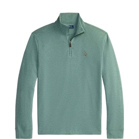 Pony Logo Estate Ribbed Quarter-Zip Sweater