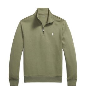Pony Logo Double Knitted Quarter-Zip Sweatshirt