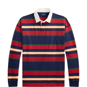 Pony Logo Striped Rugby Shirt