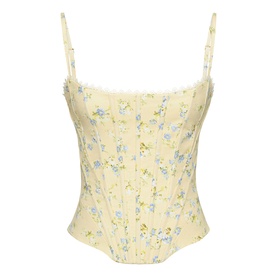 Cadie Floral Cinch Corset Top