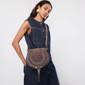 Marcie Suede Saddle Bag