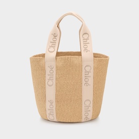 Woody Large Basket Tote Bag