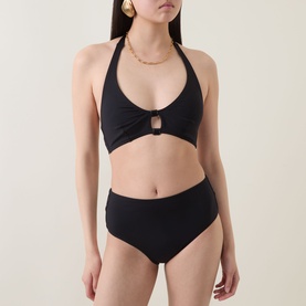 Float Cut-Out Triangle Bikini Top