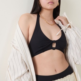 Float Cut-Out Triangle Bikini Top