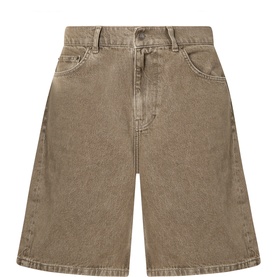 Washed Denim Shorts
