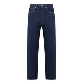 Levi's 3049 straight jeans in Keep It Forever Rinse dark blue denim, five-pocket style with contrast stitching