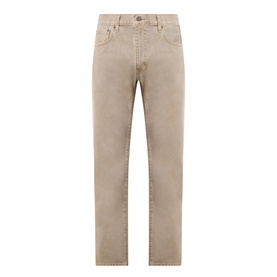 Levis 3049 Straight Jeans in Salty Capers, beige cotton denim with five-pocket styling and contrast stitching