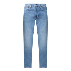 Levis 502&trade; Tapered Leg Jeans in Just Say Hi mid-wash blue, tapered leg, five-pocket styling, tobacco stitching, concealed fly