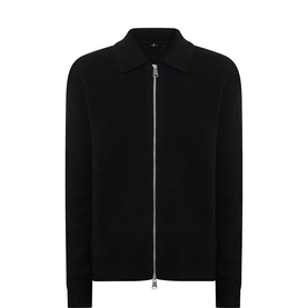 Polo Collar Zip Sweater