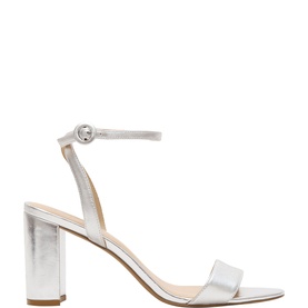 Strappy Leather Block Heels