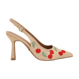 Adina Embroidered Slingback Heels