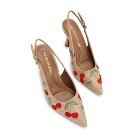 Adina Embroidered Slingback Heels