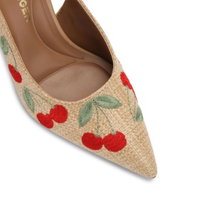 Adina Embroidered Slingback Heels