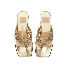 Barlo Metallic Woven Block Heels