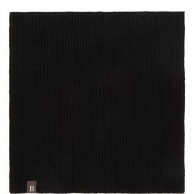 Merino Logo Badge Ribbed Scarf