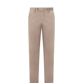 Garment-Dyed Slim Leg Trousers