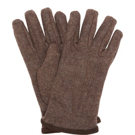 Tonal Trim Knitted Gloves