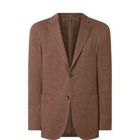 Herringbone Single-Breasted Jacket