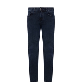 Stretch Mid-Rise Straight Leg Jeans