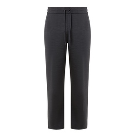 Boggi Milano charcoal sweatpants with elasticated drawstring waist, straight leg cut in wool-blend fabric