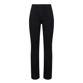 FRAME DENIM Reboot Bootcut Jeans in black, high-rise with bootcut leg, belt loops, five-pocket styling and clean hems