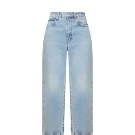 The Bow High-Rise Cropped Wide Leg Jeans