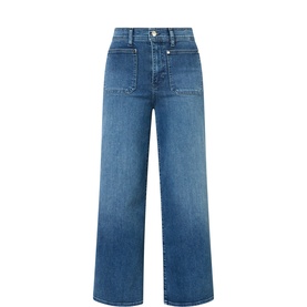 Le Slim Palazzo High-Rise Wide Leg Jeans