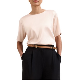 Francesca Satin Panel T-Shirt