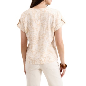 Kayla Floral Rolled Sleeve Top