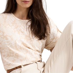 Kayla Floral Rolled Sleeve Top