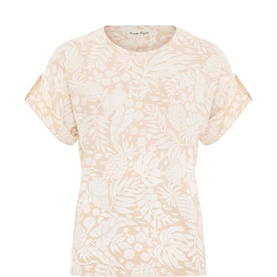 Kayla Floral Rolled Sleeve Top