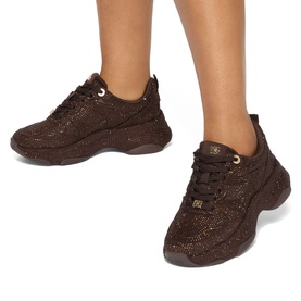 Luster Embellished Lace-Up Trainers