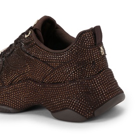 Luster Embellished Lace-Up Trainers
