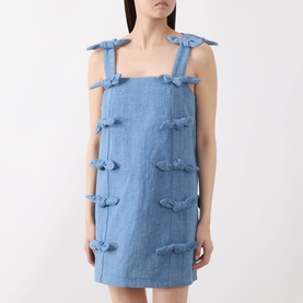 Larson Bow Appliqu&eacute; Mini Dress
