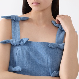 Larson Bow Appliqu&eacute; Mini Dress