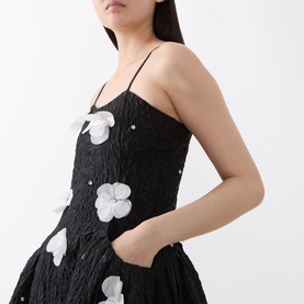 Myra Floral Appliqu&eacute; Dress