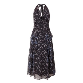 Painterly Polka Chiffon Dress