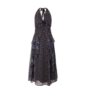 Painterly Polka Chiffon Dress