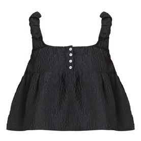 Elin Textured Crop Top & Scrunchie Set